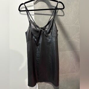 Topshop Black Satin Mini Dress